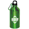 WB7107-500 ml (17 fl. oz.) ALUMINUM WATER BOTTLE WITH CARABINER-Lime Green